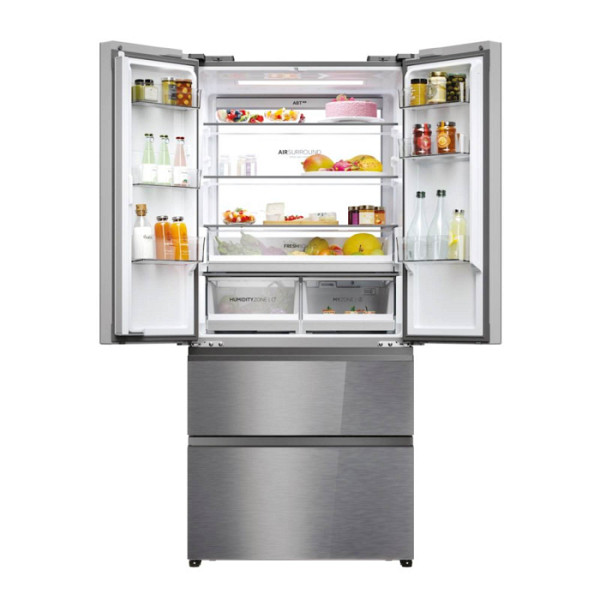 Hladilnik HAIER HFR7819ENGC, 190 cm, E, 504 l, French Door, Srebrn
