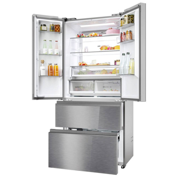 Hladilnik HAIER HFR7819ENGC, 190 cm, E, 504 l, French Door, Srebrn