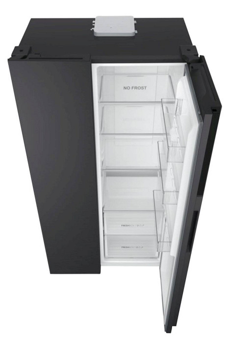 Hladilnik HAIER HSR3918ENPB, 177,5 cm, E, 528 l, SBS, Črna