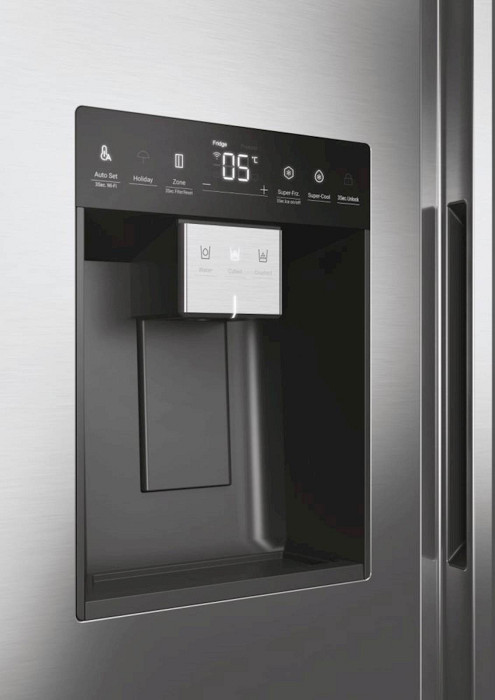Hladilnik HAIER HSW59F18EIMM, 177,5 cm, E, 601 l, SBS, Inox