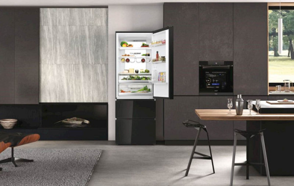 Hladilnik HAIER HTW7720DNGB, 200,6 cm, D, 483 l, French Door, črna steklo