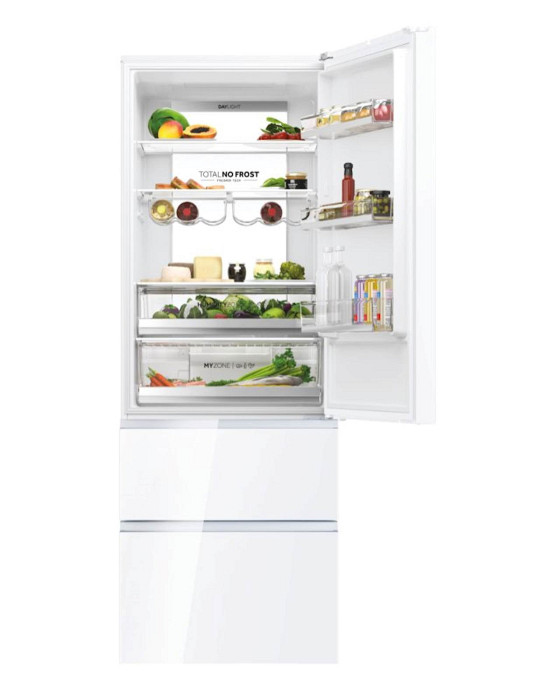 Hladilnik HAIER HTW7720DNGW, 200,6 cm, D, 483 l, French Door, bela steklo