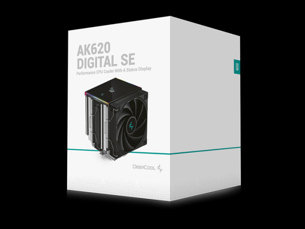 Hladilnik za procesor DeepCool AK620 DIGITAL SE, 2x120mm, ARGB, LCD, črn