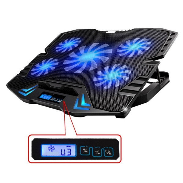 Hladilno stojalo za prenosnik do 17.3'', 5x tih ventilator, 2x USB, Ewent EW1259