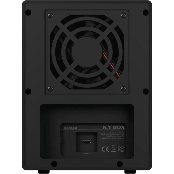 IcyBox IB-3740-C31 USB-C 3.1 zunanje ohišje za 4 3,5