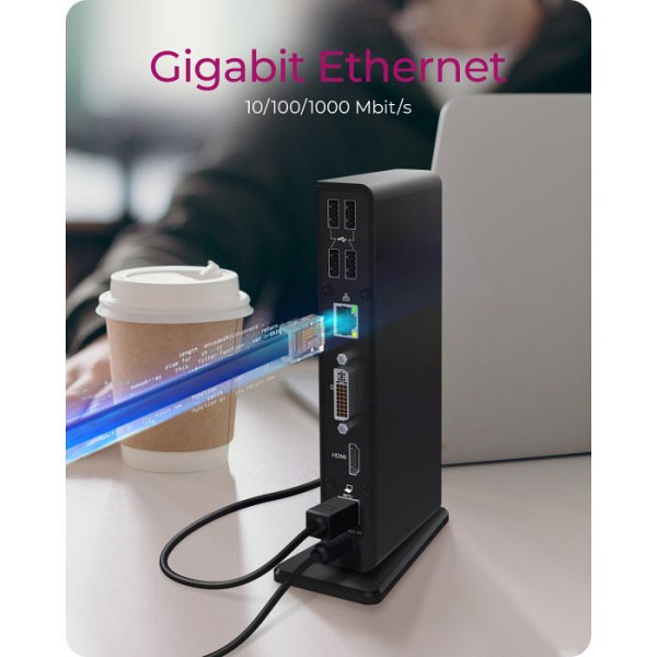 IcyBox IB-DK2241AC Multi-Docking USB 3.0 priklopna postaja