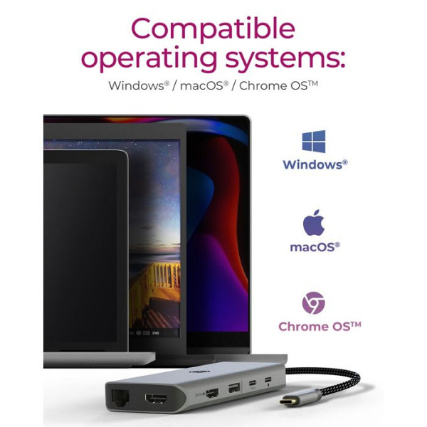 IcyBox IB-DK4061-CPD 12v1 USB-C priklopna postaja za prenosnike s Power Delivery do 100W