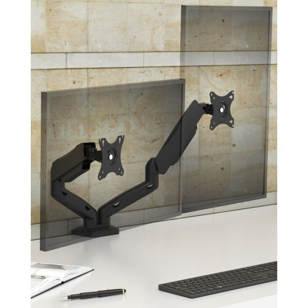 IcyBox IB-MS204-T mizni nosilec za dva monitorja do 32