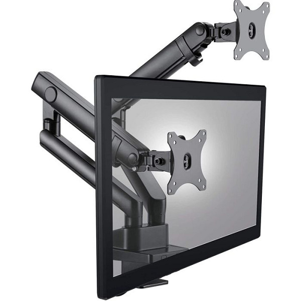 IcyBox IB-MS314-T dvojni nosilec za monitor do diagonale 32 z montažo na rob mize