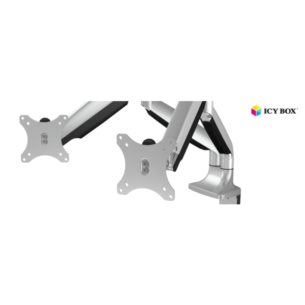 IcyBox IB-MS504-T dvojni namizni nosilec za monitorja do 32