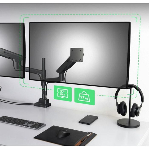 IcyBox IB-MS702-T dvojni namizni nosilec za monitorja do 57