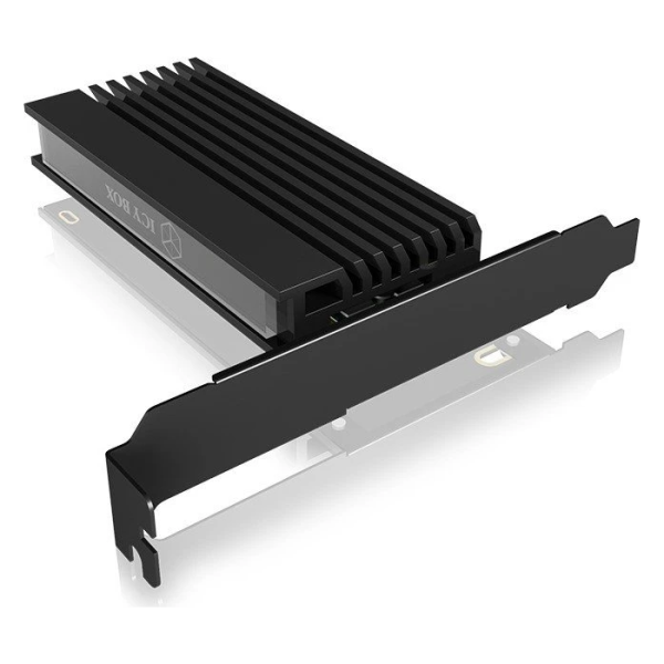 IcyBox IB-PCI214M2-HSL ohišje/adapter za M.2 NVMe SSDje na PCIe x4 kartico s hladilnikom