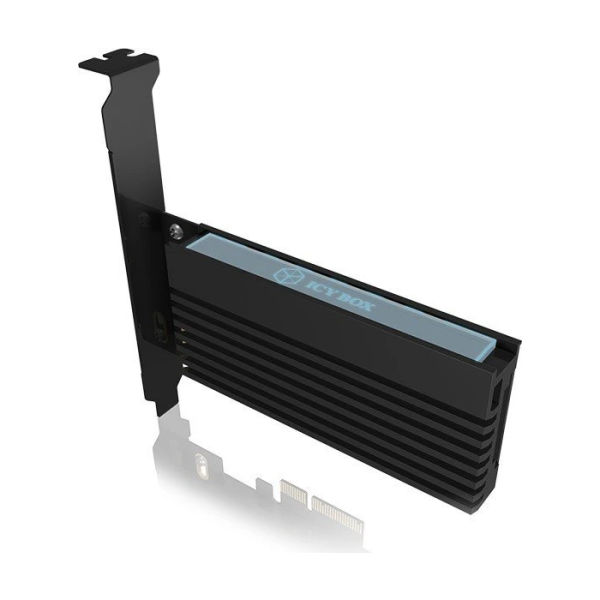 IcyBox IB-PCI214M2-HSL ohišje/adapter za M.2 NVMe SSDje na PCIe x4 kartico s hladilnikom