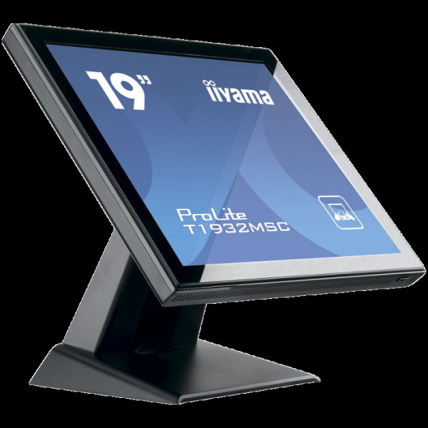 IIYAMA Monitor LED T1932MSC-B1S 19’’ 10pt IPS TOUCH 1280 x 1024  14ms 250 cd/m² projective capacitive IP54 VGA HDMI DP