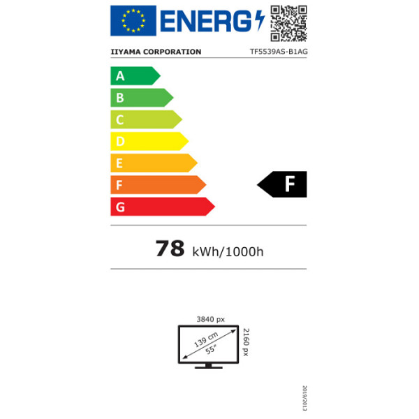 IIYAMA Prolite TF5539AS-B1AG LFD (zaslon na dotik) - 139 cm (54.6