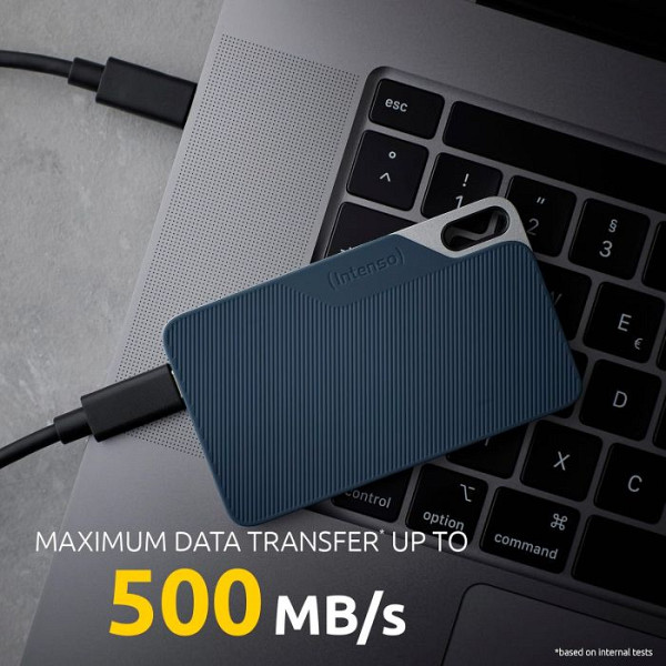 Intenso 2TB SSD TX100 500MB/s USB 3.2 Gen1x1 zunanji disk - modra