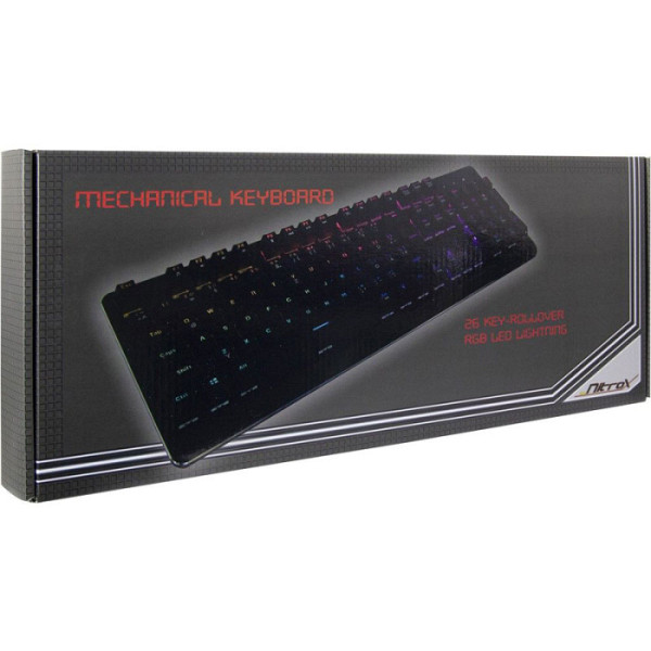 INTER-TECH Nitrox NK-2000ME žična RGB mehanična DE tisk gaming tipkovnica