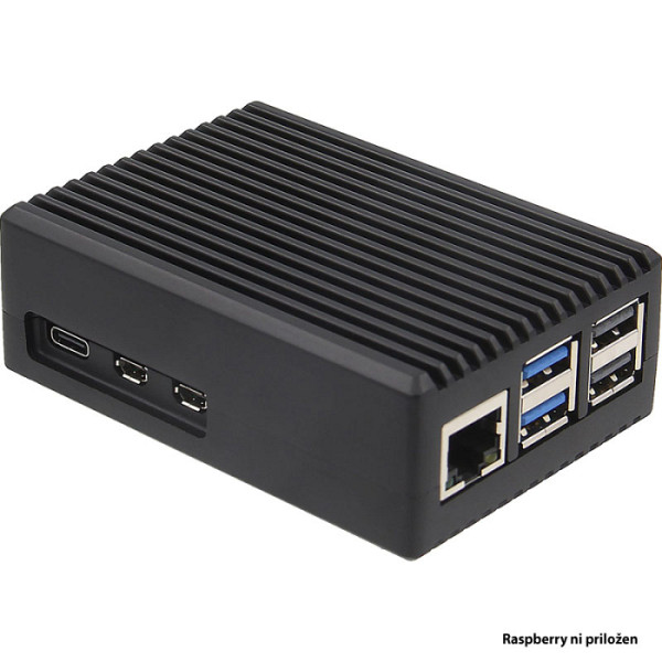 INTER-TECH ODS-739 črno ohišje za RASPBERRY Pi 5