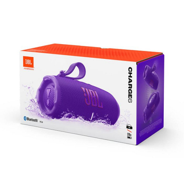 JBL Charge 6 Bluetooth prenosni zvočnik, vijoličen