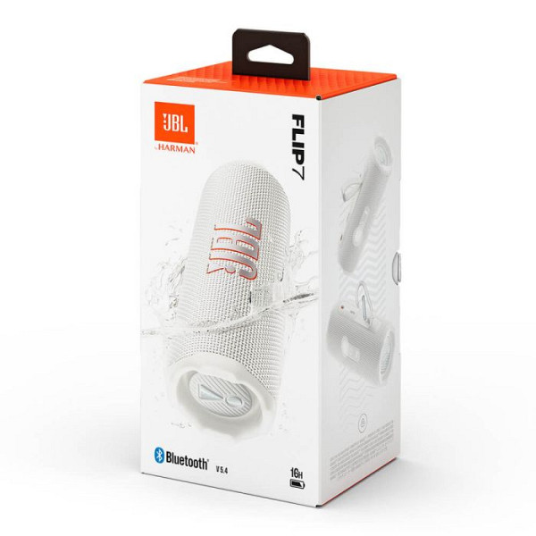 JBL Flip 7 Bluetooth prenosni zvočnik, bel
