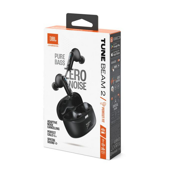 JBL Tune Beam 2 brezžične slušalke z mikrofonom, črne