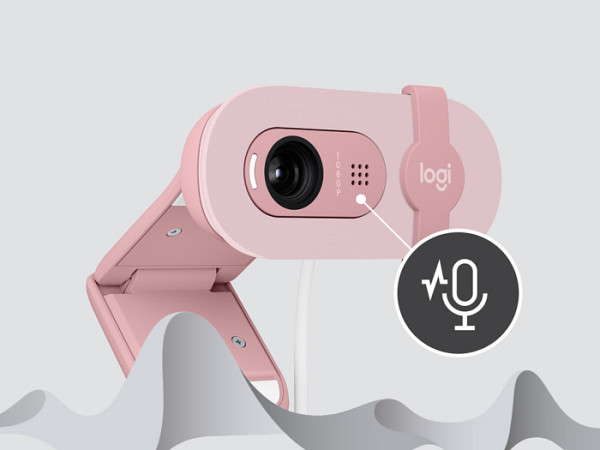 Kamera Logitech Brio 100, roza, USB