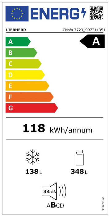 Kombinirani hladilnik z zamrzovalnikom s sistemom EasyFresh in NoFrost