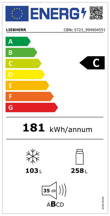 Kombinirani hladilnik z zamrzovalnikom s sistemom BioFresh in NoFrost