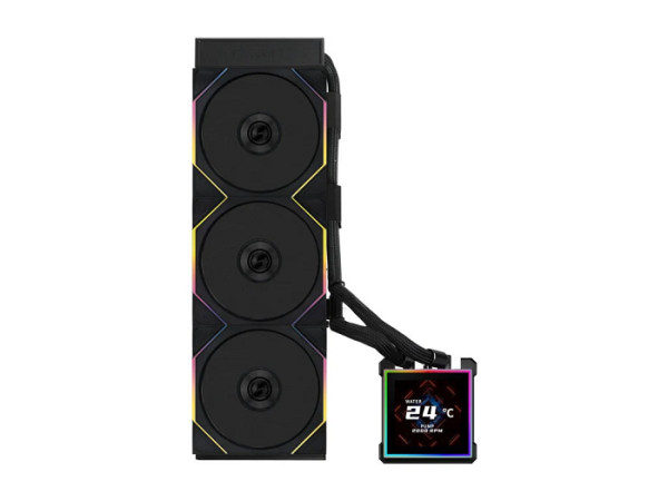 Komplet za tekočinsko hlajenje AIO Liquid Cooler Lian Li HydroShift II LCD-S 360TL, ARGB, črn