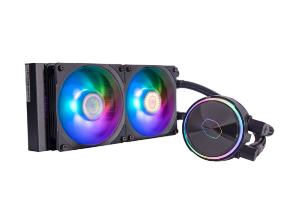 Komplet za tekočinsko hlajenje AIO Liquid Cooler Cooler Master MasterLiquid PL240 Flux, 240mm, ARGB, črn