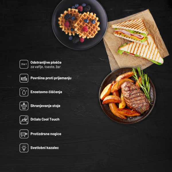 Lauben Pekač sendvičev 3v1 (900WW)