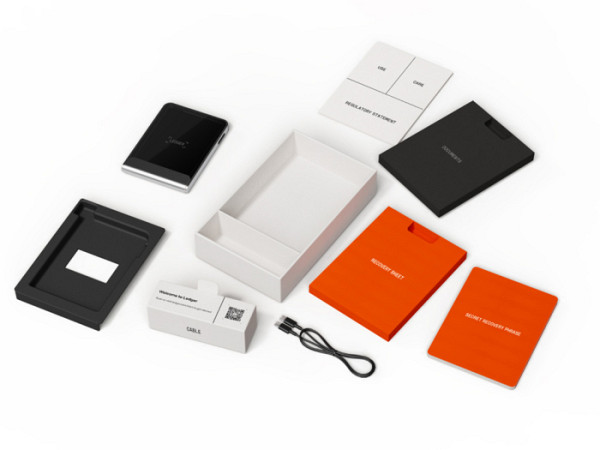 Ledger Flex z Recovery Key, denarnica za Bitcoin in druge kriptovalute, Oranžen
