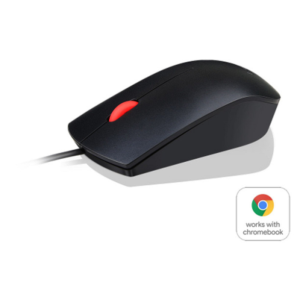 LENOVO Essential USB žična optična črna miška 4Y50R20863
