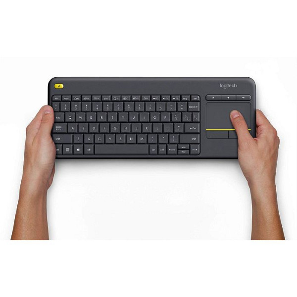 Tipkovnica Logitech K400 PLUS Wireless Touch, Unifying, črna, SLO