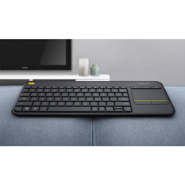 Tipkovnica Logitech K400 PLUS Wireless Touch, Unifying, črna, SLO