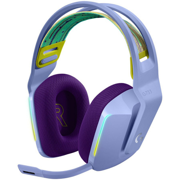 LOGITECH brezžične slušalke, G733 LIGHTSPEED, vijolična