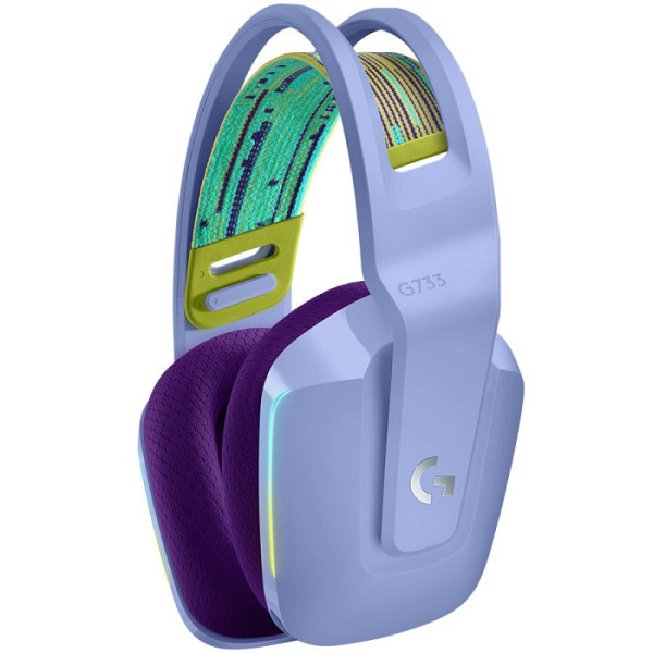 LOGITECH brezžične slušalke, G733 LIGHTSPEED, vijolična
