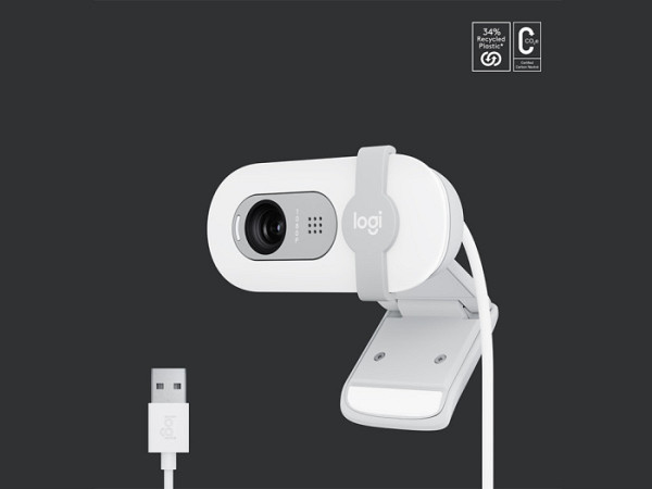 LOGITECH BRIO 100 1080p USB bela spletna kamera