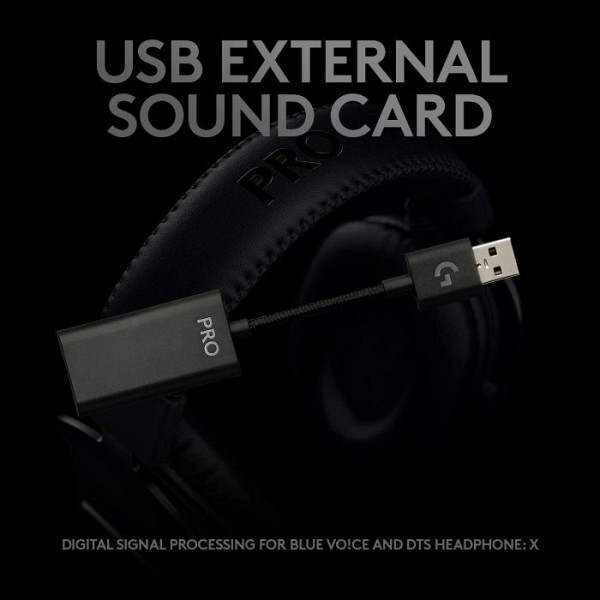 LOGITECH G X PRO GAMING HEADSET USB Blue VO!CE mikrofon slušalke
