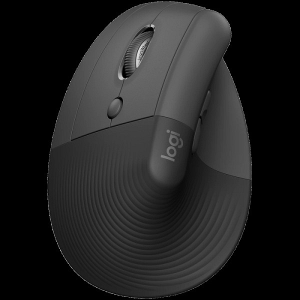 LOGITECH Lift Left vertical ergonomična za levičarje brezžična optična črna miška