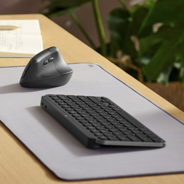 LOGITECH Lift Left vertical ergonomična za levičarje brezžična optična črna miška