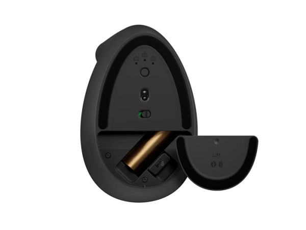LOGITECH Lift Left vertical ergonomična za levičarje brezžična optična črna miška