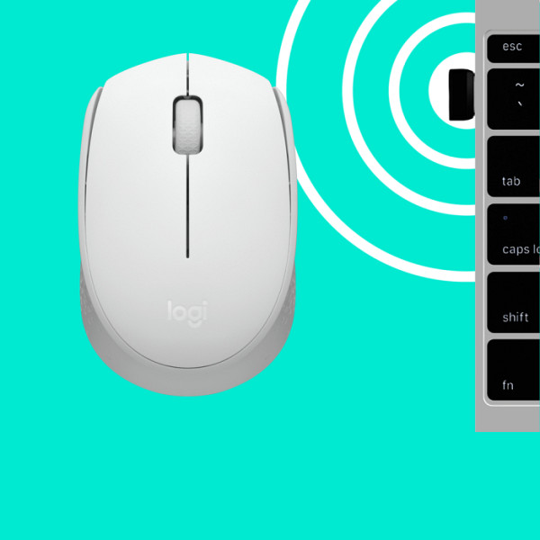 LOGITECH M171 brezžična bela optična miška
