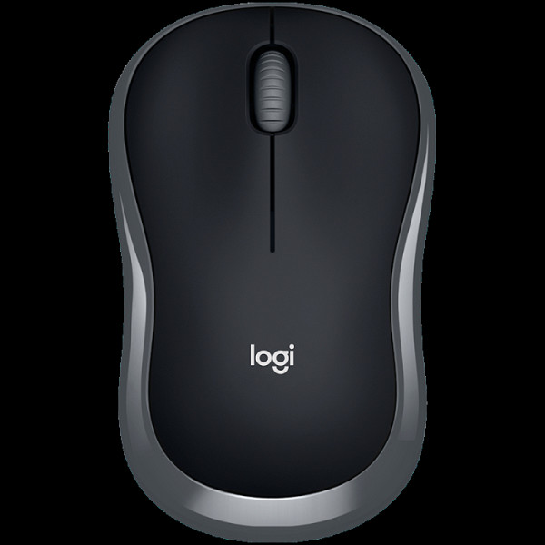 LOGITECH M185 brezžična optična siva miška
