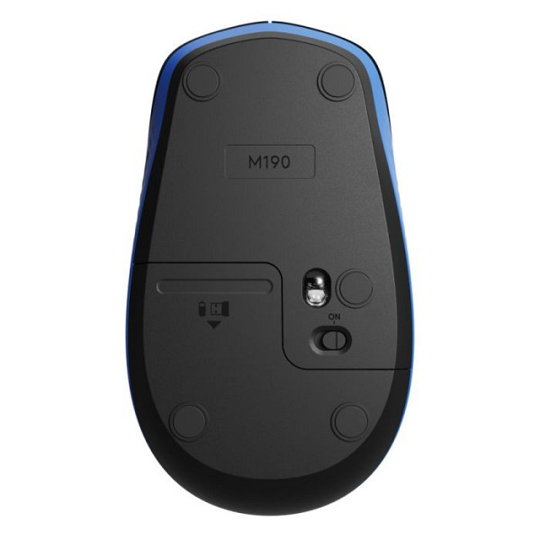 LOGITECH M190 brezžična optična modra miška