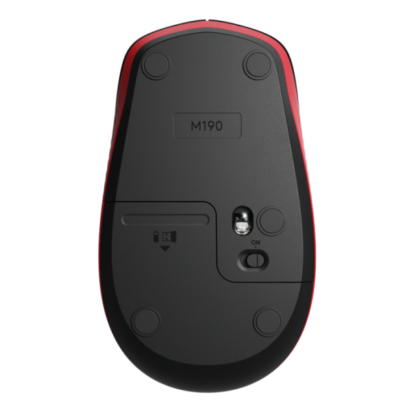 LOGITECH M190 brezžična optična rdeča miška