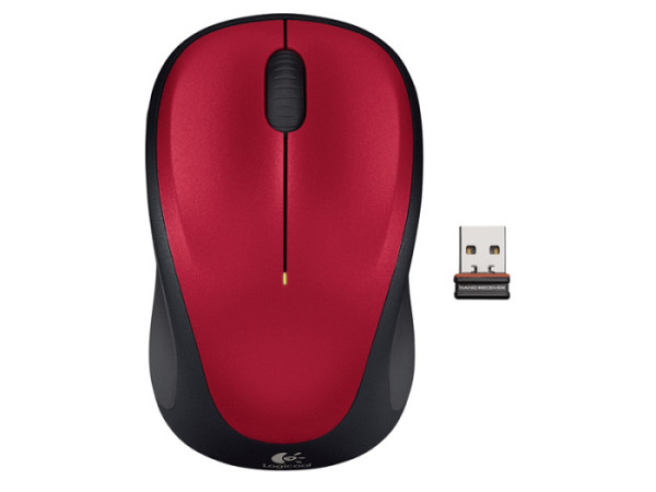 LOGITECH M235 brezžična optična rdeča miška