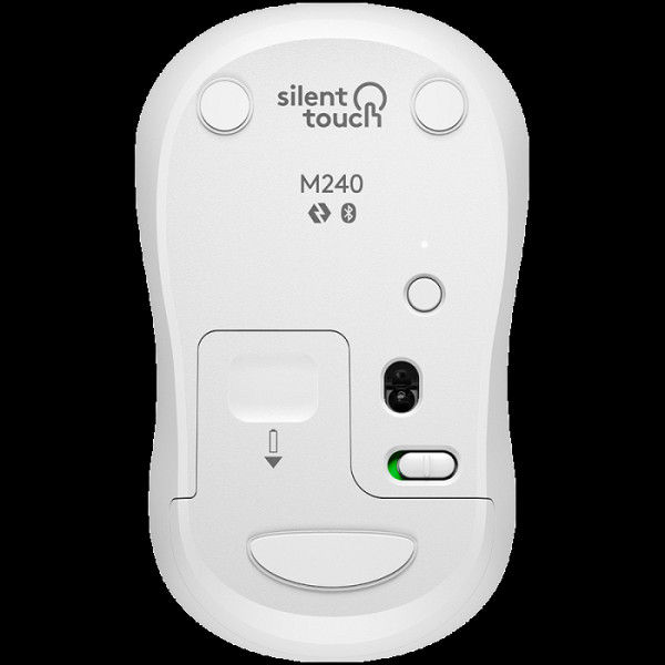 LOGITECH M240 Silent Bluetooth optična bela miška