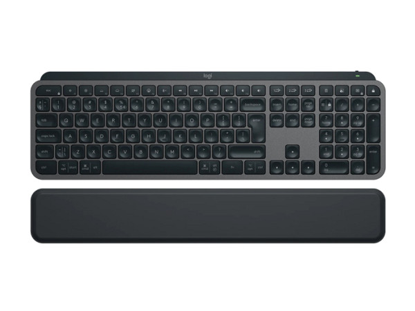 LOGITECH MX Keys S USB-C/BT brezžična osvetljena črna slo tisk naslon za zapestje + miška MX Master 3S + tipkovnica