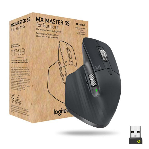 LOGITECH MX MASTER 3S FOR BUSINESS brezžična bluetooth laser grafitna miška